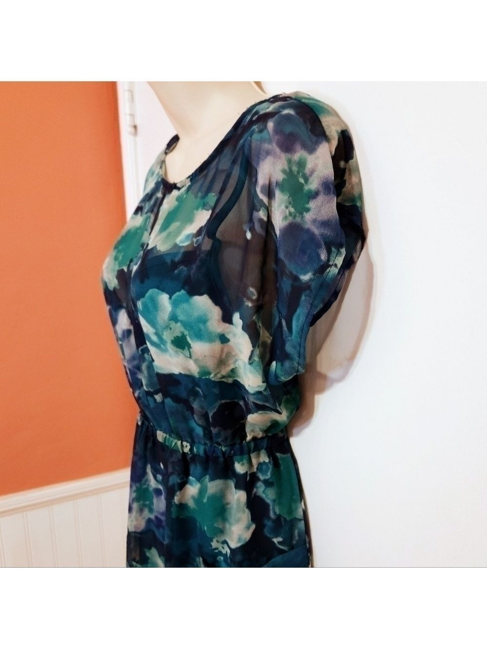 Xhilaration Mini Dress Aqua Medium - Picture 4 of 12
